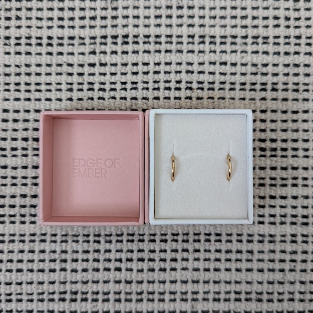 Edge of Ember 14k Gold Huggies